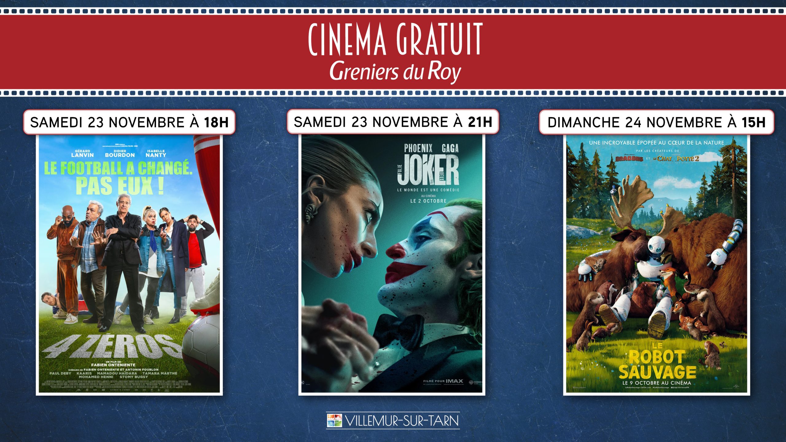 Cinéma gratuit en novembre : découvrez la programmation