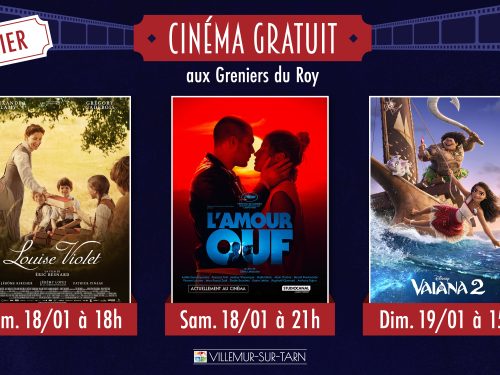 Programme Cinéma janvier 2025 Greniers du Roy